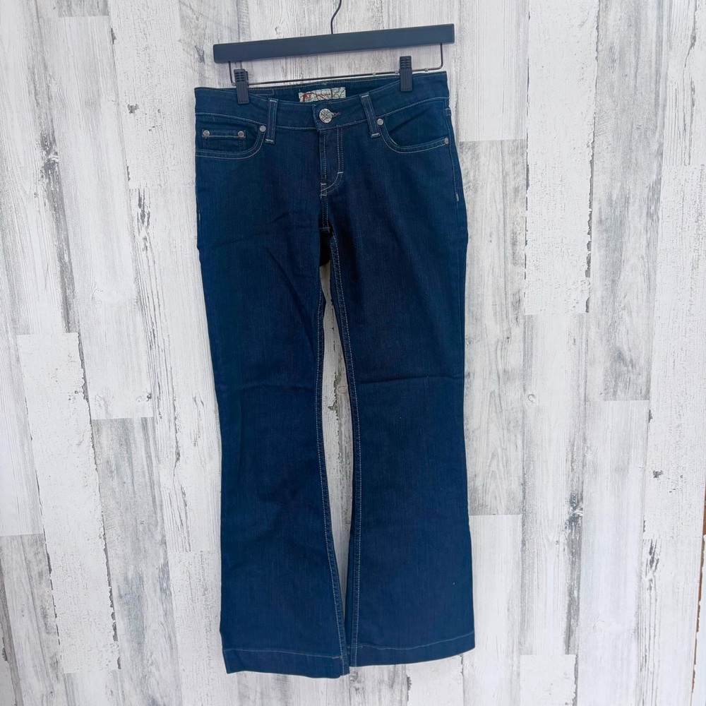 BKE Women’s Sabrina Size 28X30 Stretch Boot Cut Blue Denim Jeans Zip Closure